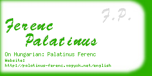 ferenc palatinus business card
